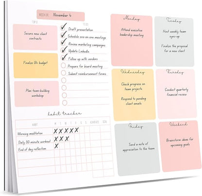 Lamare Weekly Planner Notepad – Premium Undated Weekly To Do List Notepad