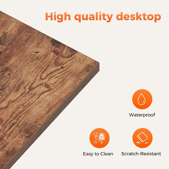 Mericonia 40 inch Rolling Computer Desk with Wheels, Gaming Desk for Small Spaces, Modern Simple Style Table for Home Office, Study Writing Table
