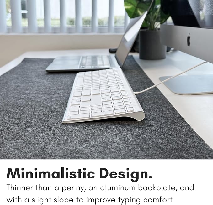 Macally Slim USB Wired Keyboard for Mac and Windows - Simple and Sophisticated - USB Apple Keyboard with Numeric Keypad for Mac Mini / Pro, Macbook, iMac with 110 Scissor Switch Keys and 20 Shortcuts