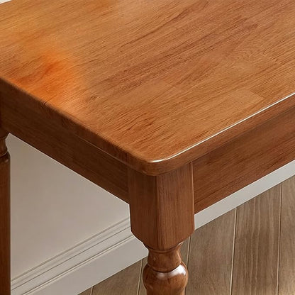 Solid Wooden Desk with Drawers, Small Writing Desk with Drawers for Computer, PC Desk for Work, Study or Gaming, Easy to Assemble (Walnut-B, 31.5IN)