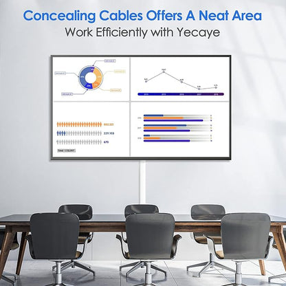 Yecaye Cord Hider, 125In Cord Covers for Wall Mounted TV, White Cable Management Kit, Wire Hiders and Concealer for 3 Cords on Wall, W0.98in H0.51in, White