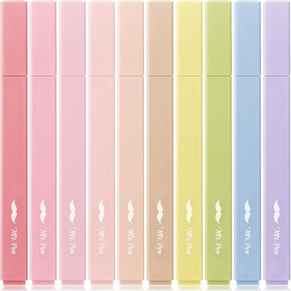 Mr. Pen- Aesthetic Highlighters No Bleed, 10 Pack, Assorted Colors | Chisel Tip, Cute Highlighters Assorted Colors for Journaling, Highlighting, Underlining, Fast Dry, Back to School Supplies
