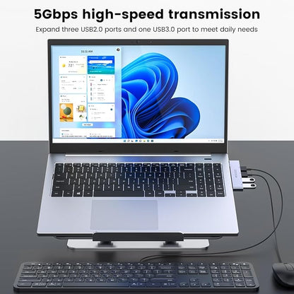 MOGOOD USB Hub 3.0 - USB Splitter & Port Expander for Laptop, Xbox, Flash Drive, HDD, Console, Printer, Camera, Keyboard, Mouse