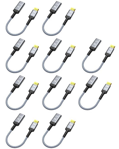 Highwings 4K DisplayPort to HDMI Adapter 10 Pack, Uni-Directional Display Port DP to HDMI Adaptor Converter Male to Female(1080p 120Hz), for AMD NVIDIA Dell HP Laptop HDTV Monitor Projector, [Passive]