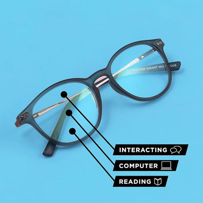 Foster Grant womens Charlsie Multifocus Reading Glasses Cat-Eye Reading Glasses