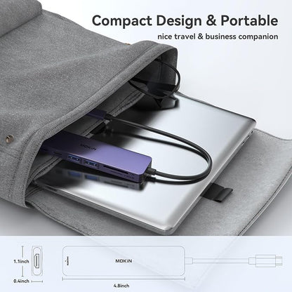 USB C Hub HDMI Adapter for MacBook Pro/Air, MOKiN 7 in 1 USB C Dongle with HDMI