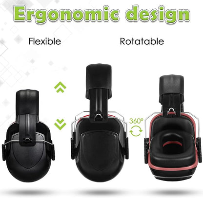 Yunsailing 4 Pcs Nrr 28db Noise Reduction Ear Protection Hearing Protection Muffs Foldable Headphones for Shooting