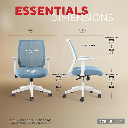 Staples Ergonomic Task Chair, Fabric, Ergonomic, Swivel