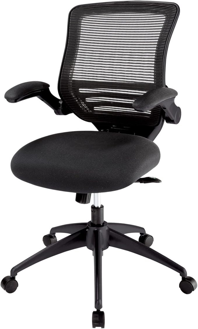 Realspace® Calusa Mesh Mid-Back Chair, Black