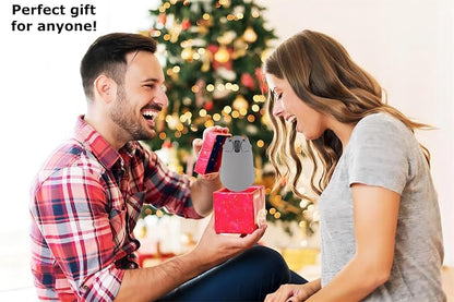 Wireless Mouse Cute Pig Bluetooth & USB Dual Mode Mice,Silent Portable Compact Gray Fun Mice for Mac/PC/Laptop/Chromebook/Computer/Tablet/iPad/MacBook Air/Pro Travel Kids Girls Boys Women Men Gift