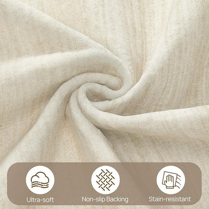 UERMEI 5x7 Washable Area Rug - Neutral Modern Abstract Living Room Rugs, Non-Slip Soft Large Indoor Floor Carpet for Bedroom Home Office & Under Dining Table Decor, Brown/Beige