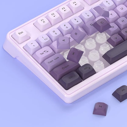 MageGee Gradient Purple Creamy Keyboard and Mouse Combo,MageGee GK980 Wired RGB Backlit Keyboard and Gradient Purple Gaming Mouse Combo,PC Keyboard and Adjustable Sensitivity Mouse for PC/loptop/MAC
