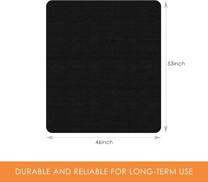 Kuyal Chair mat for Hardwood Floor 46 x 53 inches Rectangle Floor Mats Wood/Tile Protection Mat for Office & Home, Black