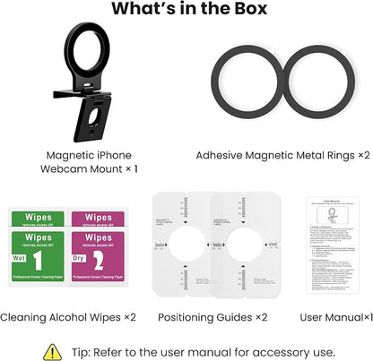 Itramax Continuity Camera Mount for iMac&Desktop Monitor,Magnetic Phone Webcam Stand,Foldable Phone Webcam Holder for MagSafe iPhone 17 Air Pro Max/17e/16/15/14/13/12/11/XR/XS,Mac,MacBook,Apple TV 4K