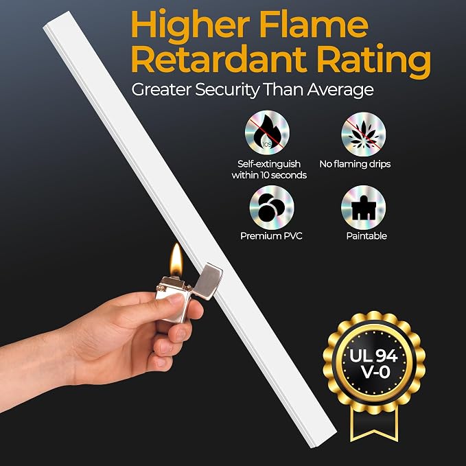 56.7in Cable Hider Cord Hider, Wire Covers for 3-4 Cords on Wall, Premium Cord Covers for Wires on Wall, Easy Set-up Wire Hider to Hide Tv Wires, Lamp, Speaker Cords, W1.18 H0.6in, White