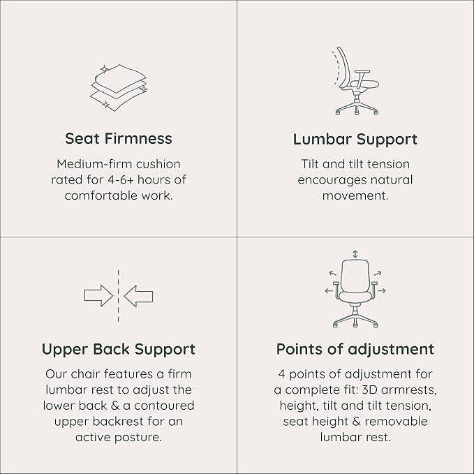 Branch Daily Chair - Computer Office Chair with Swivel, Lumbar Rest, and Adjustable Armrests - Sustainable, Stylish Mesh, & Adjustable Armrests - Comfortable Seating for Improved Posture - Slate