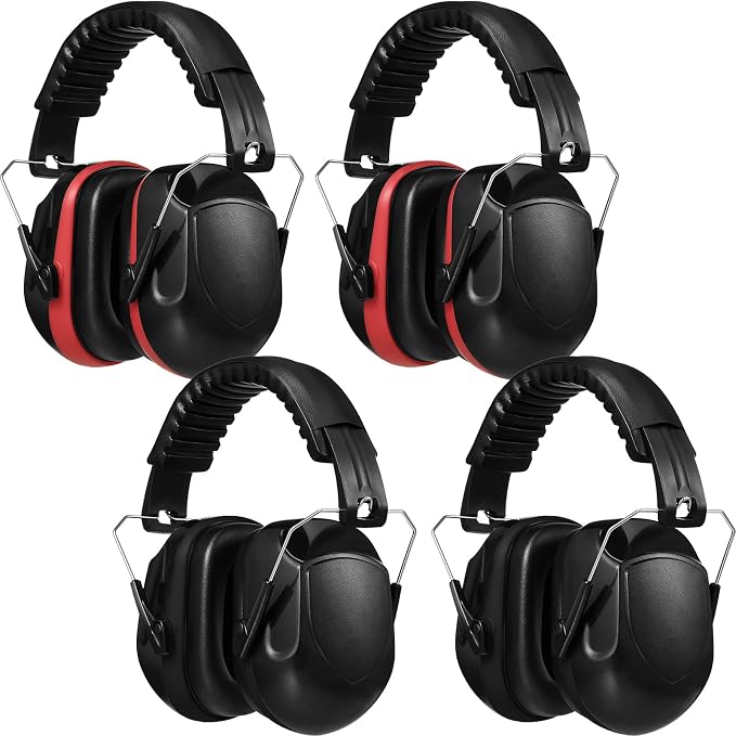 Yunsailing 4 Pcs Nrr 28db Noise Reduction Ear Protection Hearing Protection Muffs Foldable Headphones for Shooting