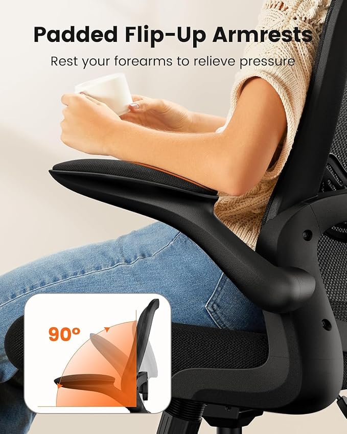 ErGear Drafting Chair, Standing Desk Chair with Flip-Up Armrests, High Desk Chair Adjustable Height, Ergonomic Tall Office Chair with Lumbar Support and Adjustable Footrest Ring,10 Pack