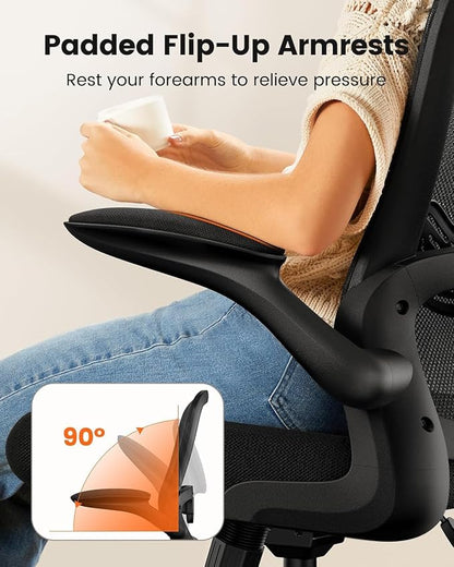 ErGear Drafting Chair, Standing Desk Chair with Flip-Up Armrests, High Desk Chair Adjustable Height, Ergonomic Tall Office Chair with Lumbar Support and Adjustable Footrest Ring,2 Pack
