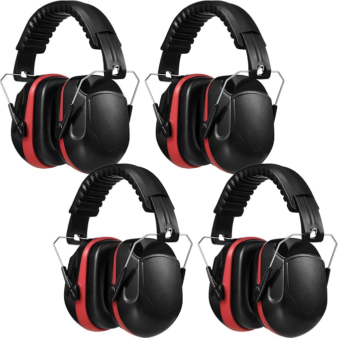 Yunsailing 4 Pcs Nrr 28db Noise Reduction Ear Protection Hearing Protection Muffs Foldable Headphones for Shooting