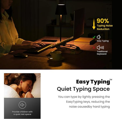 cimetech EasyTyping KF10 Wireless Keyboard and Mouse Combo, [Silent Scissor Switch Keys][Labor-Saving Keys]Ultra Slim Wireless Computer Keyboard and Mouse, Easy Setup for PC/Laptop/Mac/Windows - Grey