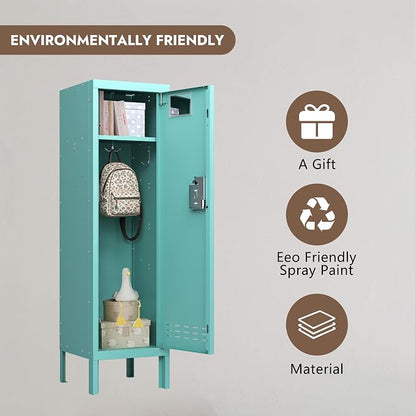 BUTISOW Metal Kids Locker,Metal Cabinet Storage Lockers,Lockable for Employees with Door,54" Height Steel Locker,Lockable Steel Locker for Children's Room, Playroom, School,Gym