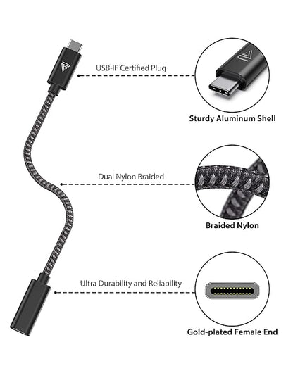 Faracent USB Type C Extension Cable (10Ft/3m), USB 3.1(5gbps) Type C Male to Female Extension Charging & Sync for iPhone 15, MacBook Air M4/ M3/ Pro, iPad Pro Dell XPS Surface Book- Black