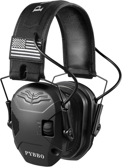 Electronic Shooting Ear Protection w/Gel Pads, 23dB NRR Active Noise Reduction & 3X Amplification Headset for Shooters