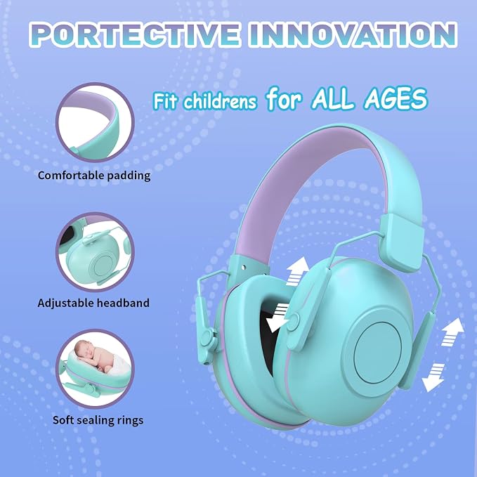 Qozybuds Noise Cancelling Headphones for Kids, SNR 29dB Safety Noise Reduction Ear Muffs for Event/Concert