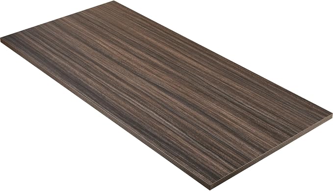 Kaboon Universal Tabletop 45.67"x23.62", Solid One-Piece Melamine Table Top, Double Desk L-Desk DIY, Home and Office,Eucalyptus/Dark Walnut