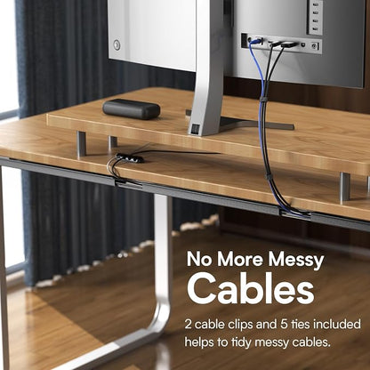 Delamu 4 Pack Cord Organizers for Desks, 62.8in Cable Organizer Cable Management Under Desk, Self Adhesive Wire Management Raceway, Desk Organizers and Accessories for Office&Home Organization, Black
