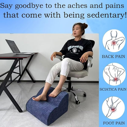 Foot Rest for Under Desk at Work.Multifunctional 3-Tier Foot Stool,with Washable Footrest.for Under Desk,Office Chair Gaming Chair & Sofa,Leg Elevation Pillow,Supports Posture (Dark Blue)