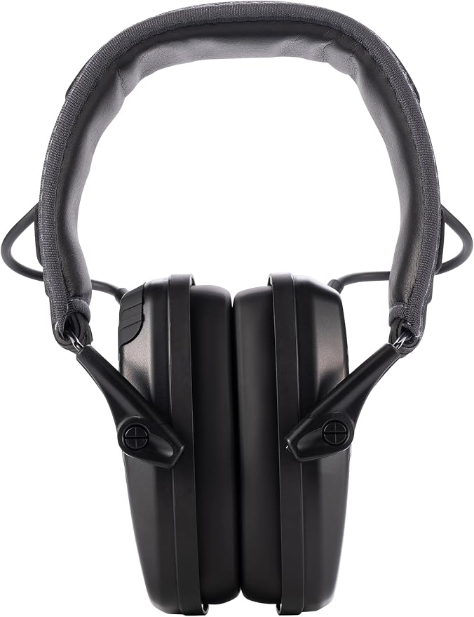 CyberMuff E – Electronic Shooting Ear Protection Earmuffs | NRR 24dB, Memory foam ear cushion, Padded headband, Compact folding design, Ergonomic design, Comfortable