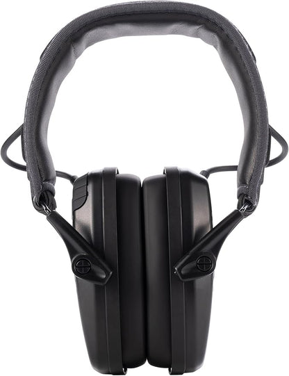 CyberMuff E – Electronic Shooting Ear Protection Earmuffs | NRR 24dB, Memory foam ear cushion, Padded headband, Compact folding design, Ergonomic design, Comfortable