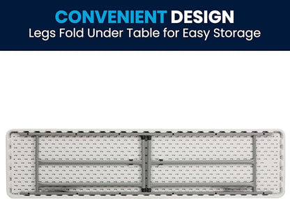 Flash Furniture Kathryn 10 Pack 6-Foot Rectangle Granite White Plastic Folding Training/Seminar Table