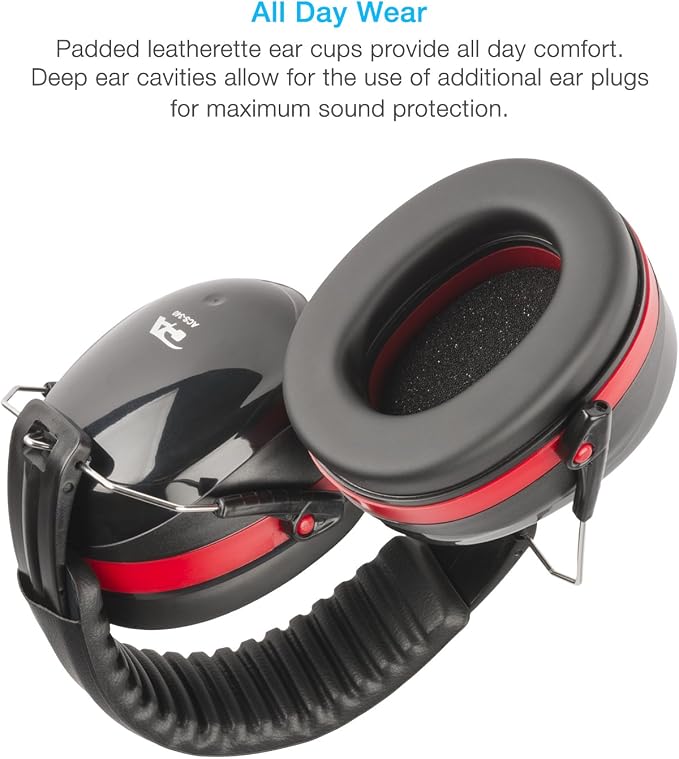 Cyber Acoustics Professional Safety Lightweight Ear Muffs for Hearing Protection and Noise Reduction