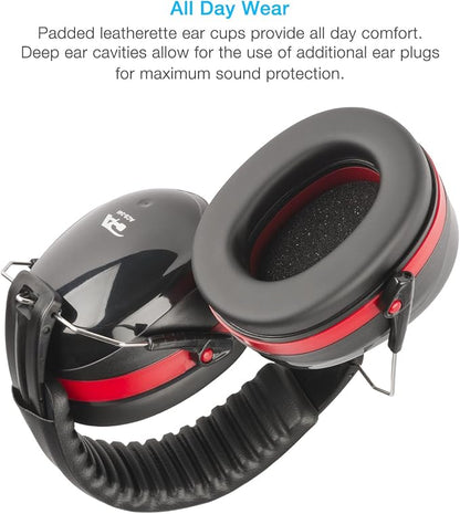 Cyber Acoustics Professional Safety Lightweight Ear Muffs for Hearing Protection and Noise Reduction