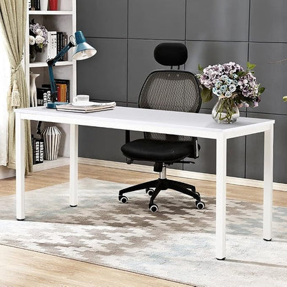 SogesHome 63inches Computer Desk PC Desk Office Desk Workstation for Home Office Use Writing Table, White