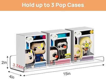 upsimples 10 Pack Acrylic Shelves Wall Organizer and Storage, 15" Display Shelf for Figure, Toy Cars, Perfume, Kids Bookshelf for Bedroom, Nursery, Craft Room, Clear
