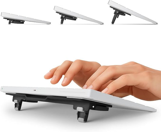 GPG2 ESC Flip Keyboard Stand for Desk, Tilting Riser That Attaches to Your Keyboard – 3 Adjustable Angles, Compatible with Apple Magic Keyboard, Logitech MX Keys, K380 & Flat-Back Models