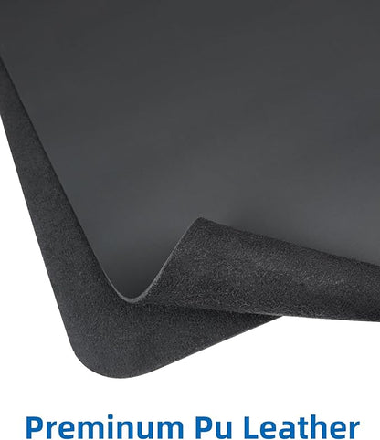 AFIING Leather Desk Pad Protector,48"x24" - Premium Desk Mat, Large Mouse Pad,Non-Slip Desk Blotter,Waterproof Desk Writing Pad for Office and Home(Black)