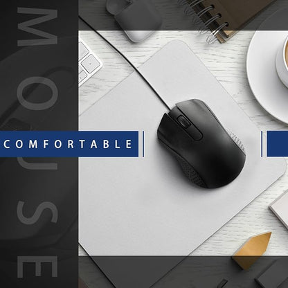 Hoteam 12 Pcs Wired Computer Mouse Bulk Cord USB Computer Mice Ergonomic Wired Mouse for Pcs, Computers, Laptops, Gaming Office Home Supplies(Black)
