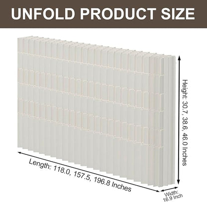Modern Folding Room Divider for Space Separation, 5.2ft Tall Honeycomb Accordion Privacy Screen, Kraft Paper Portable Freestanding Partition Wall, No Drilling (Style-C, L78.7 x H94.5 Inch)