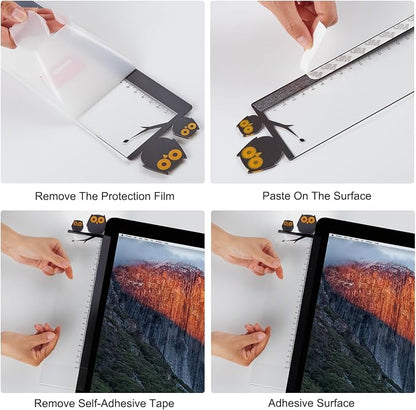 Office Desk Accessories 2pcs Multifunction Computer Monitor Memo Board - Transparent Computer Side Panel Memo Creative Monitor Side Panel Suitable for Office Home Desktop