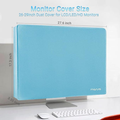 MOSISO Monitor Dust Cover 26, 27, 28, 29 inch Anti-Static Dustproof LCD/LED/HD Panel Case Computer Screen Protective Sleeve Compatible with iMac 27 inch, 26-29 inch PC, Desktop and TV, Sky Blue