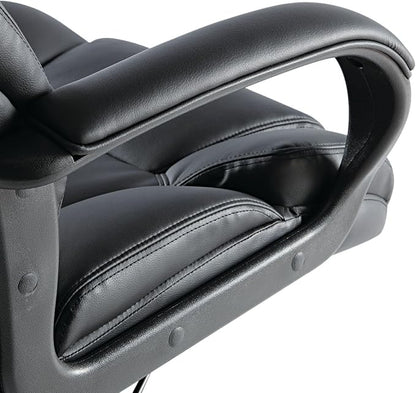 Alera Fraze Series High-Back Swivel/Tilt Chair, Black Leather