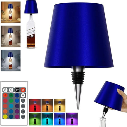 2026 New Wireless Bottle Lamp,RGB LED Bottle Light with Remote(RGB Sapphire Blue, 1pc)
