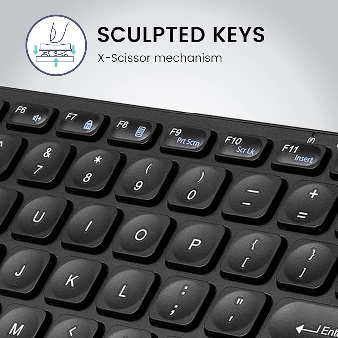 Perixx PERIBOARD-416 Wired Mini USB Keyboard with 4 Hubs - X Type Scissor Keys - Detachable USB-C and A Cable - US English