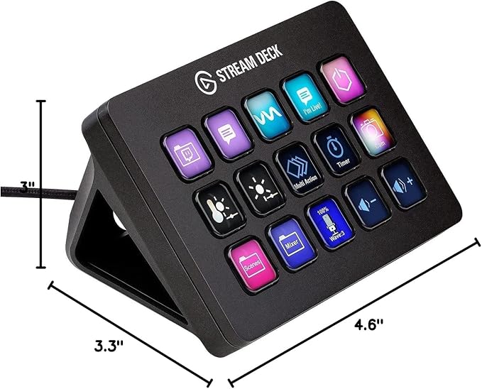 Elgato Stream Deck MK.2 Studio Controller, 15 Macro Keys | Trigger actions in OBS, Twitch, YouTube and more, Visual feedback, Hundreds of plugins, Works with Mac and PC