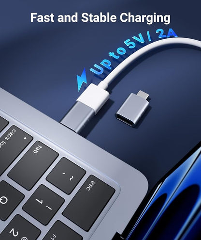 Syntech USB C Male to USB3 Female Adapter Compatible with iPhone 17 Pro Max iMac 2021, iPad Pro 2021, MacBook Pro 2020 / Air 2020 and Other Type C or Thunderbolt 5/4 Devices Blue, Pack of 2